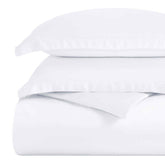 Egyptian Cotton 300 Thread Count Solid Luxury Duvet Cover Set